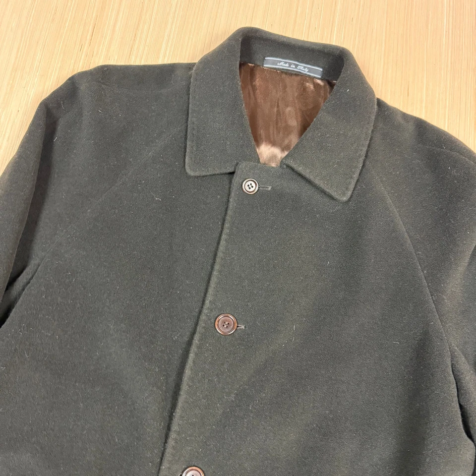 Joseph Abboud Vintage Wool Overcoat size 46 R Dressy Coat Made in Italy 90s mens - Image 2 of 4