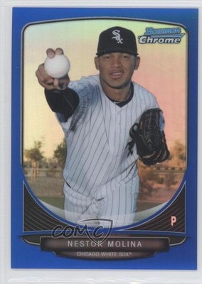 2013 Bowman Chrome Prospects Blue Refractor 80/250 Nestor Molina #BCP173 0l2