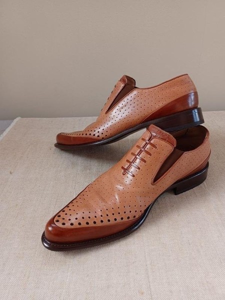 Men Aldo Brue Heels Brown Leather 10