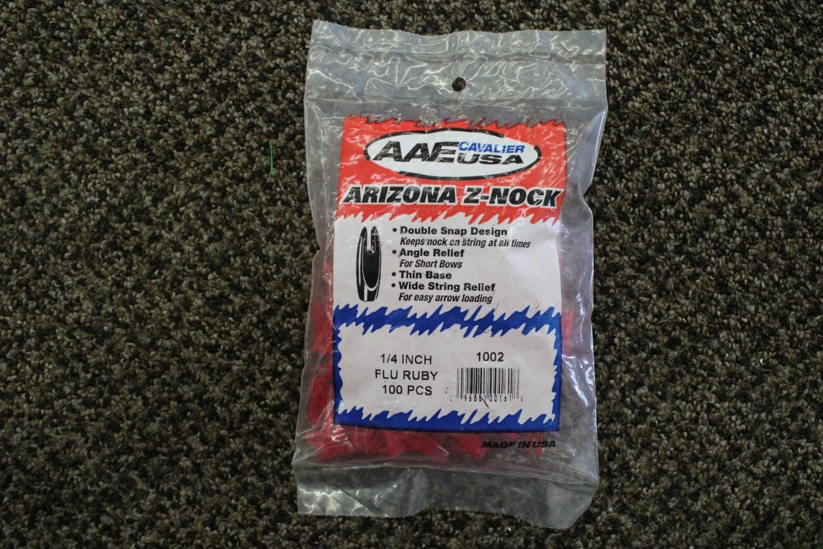AAE Z Nocks - 1/4" Flu Ruby - 100ct