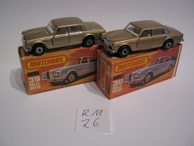 Matchbox Superfast (RM26)2x Nr.39 Rolls Royce Silver Shadow ll in TAN unt Farben