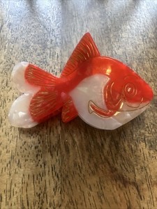 Solar Eclipse Fish Claw Clip Marble Red Orange White Gold Gorgeous 🔥new