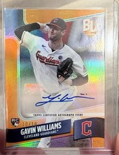 2024 Topps Big League Gavin Williams #WRA-GW Wrapper Redemption Auto Orange /10