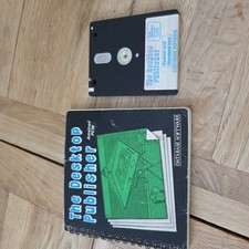 Amstrad PCW 8256/8512/9512 The Desktop Publisher CF2 disk + Guide Book Rare