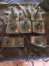 5 Atari Joysticks 2 Driving Comtrollers Rare 