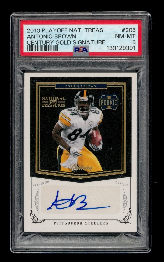 Antonio Brown Playoff National Treasures #205 Autograph Century Gold