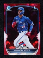 2023 Bowman Sapphire Edition Chrome Prospects Red 5/10 Yhoangel Aponte 0l1