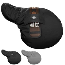 English Horse Saddle Cover - Fleece-Lined Waterproof Fitted Dust Protector