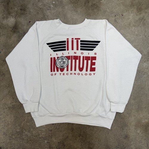 Vintage Illinois Institute Of Technology Sweatshirt Size Large IIT Chicago 90s