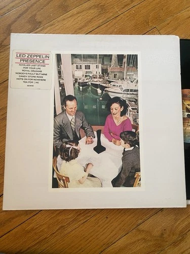 LED ZEPPELIN PRESENCE EX LP ORIG. 1976 EMBOSSED COVER W/ HYPE STICKER FREE SHIP