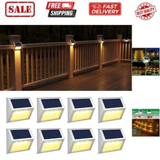 Solar Lights Outdoor for Deck,Waterproof Solar Powered Steps Light Outdoor Wi...