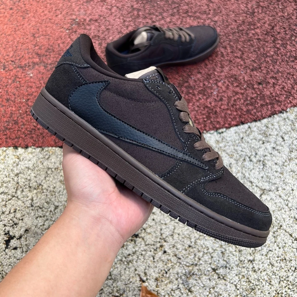Air Jordan 1 Retro Bajo OG SP Travis Scott Terciopelo Marrón DM7866-202 - Totalmente Nuevo Foto 2 de 4
