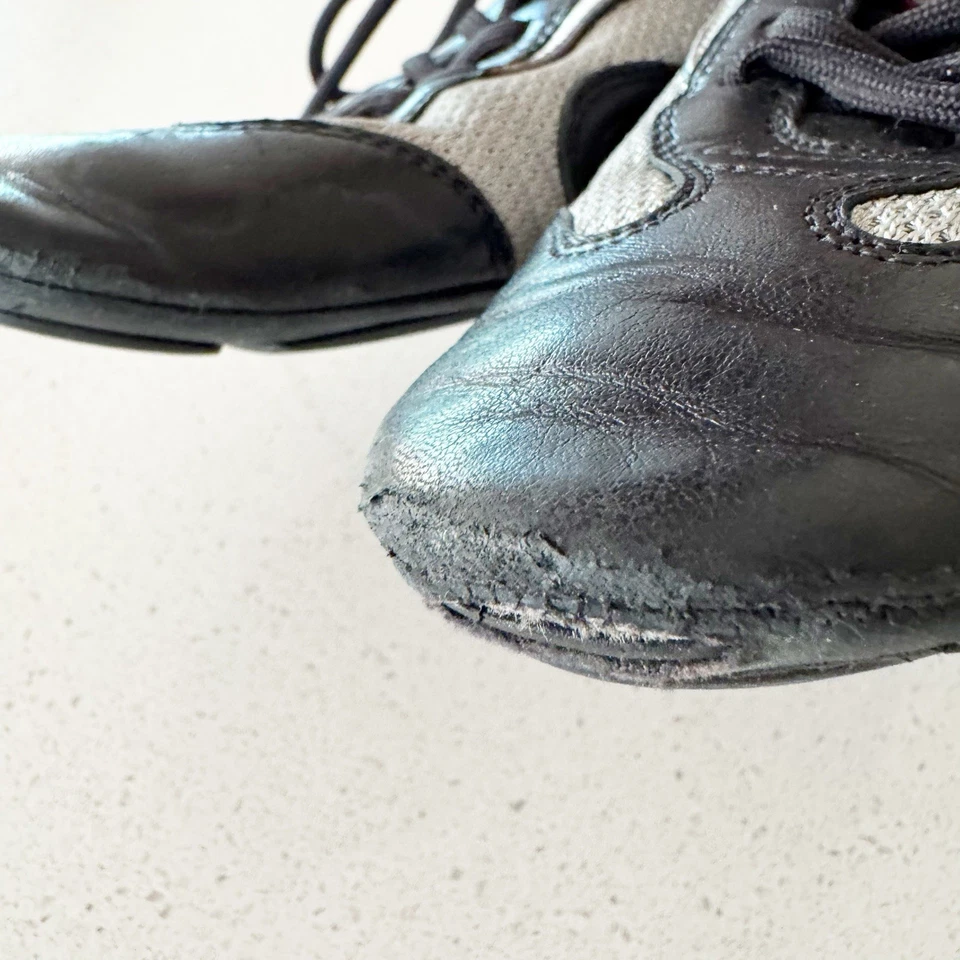 Zapatillas deportivas Prada para mujer 37/7 negras plateadas de cuero Foto 4 de 4