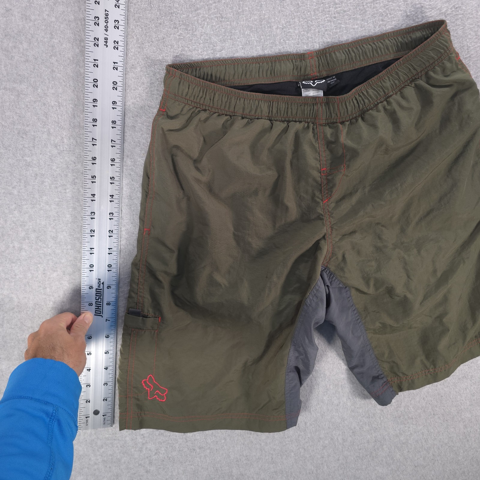 Fox Racing Mountain Bike MTB Padded Green Trail Riding Tech Shorts Mens 36x11