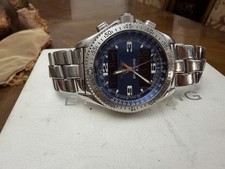 Breitling Men's 42mm B-1 Ani-Digi Blue Dial Stainless Steel Watch! Ref: A68062