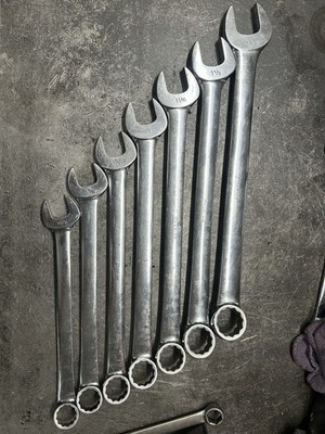 Vintage logo  Snap-on 7pc SAE Combination Wrench Set 1-1/4 to 13/16