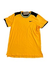 Nike Court Advantage Dri-Fit Tennis Shirt Yellow FD5319-845 Men s Size Medium