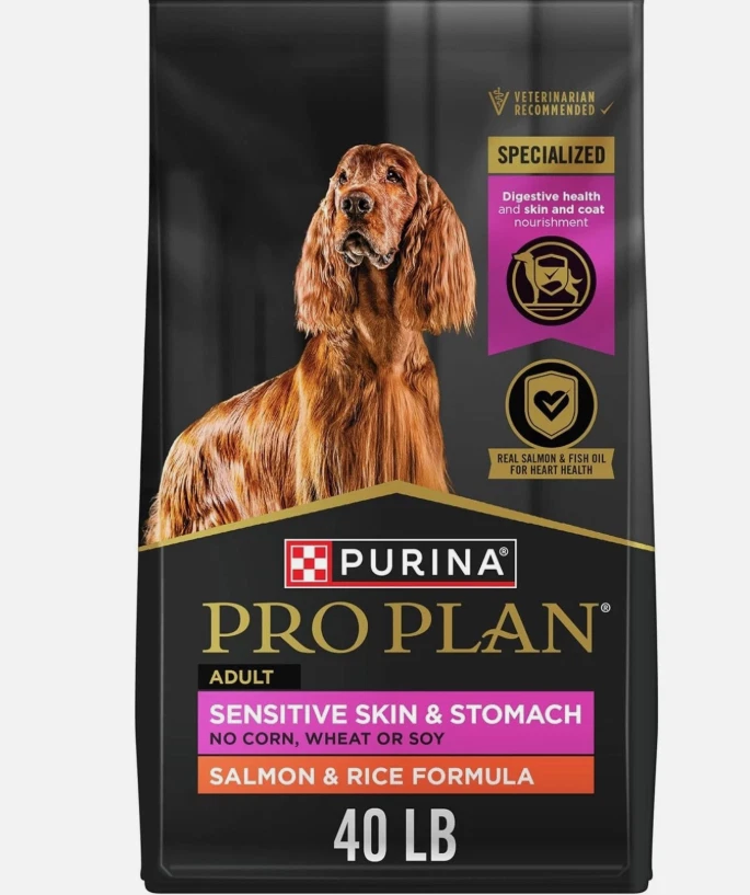 Purina Pro Plan Sensitive Skin & Stomach Salmon & Rice Formula Dry Dog Food 40lb