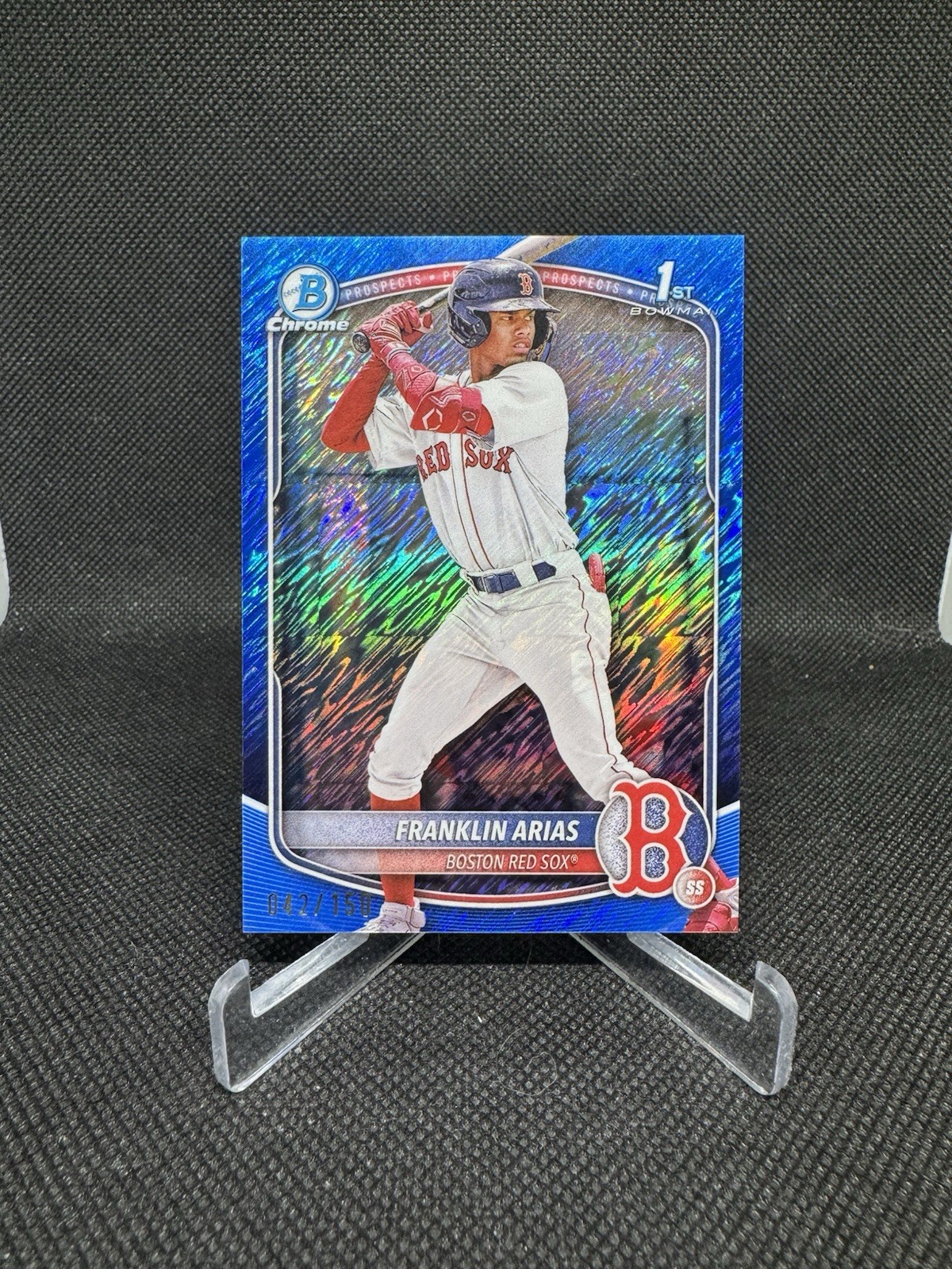 2025 Bowman Chrome Prospects Franklin Arias #BCP-67 Blue Shimmer Refractor /150