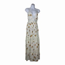 Womens Floral Lace Maxi Dress Cottagecore Prairie Romantic Boho Coquette Garden