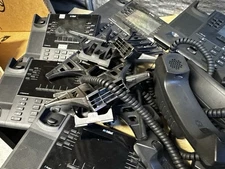 Lot of 6 Mitel 6930 IP Office Phones w/ Handsets & Stands