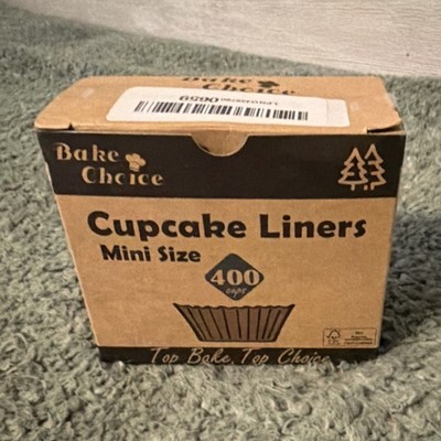 Bake Choice Mini Cupcake Liners Brown Paper Earth-Friendly Oven Safe 400 Pack