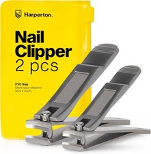 Ultra Sharp Nail Clippers Set - 2 Pack Stainless Steel Fingernail & Toenail Trim