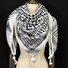 Shemagh Keffiyeh Arabischer Schal Schwarz Weiß Original Kufiya Baumwolle...