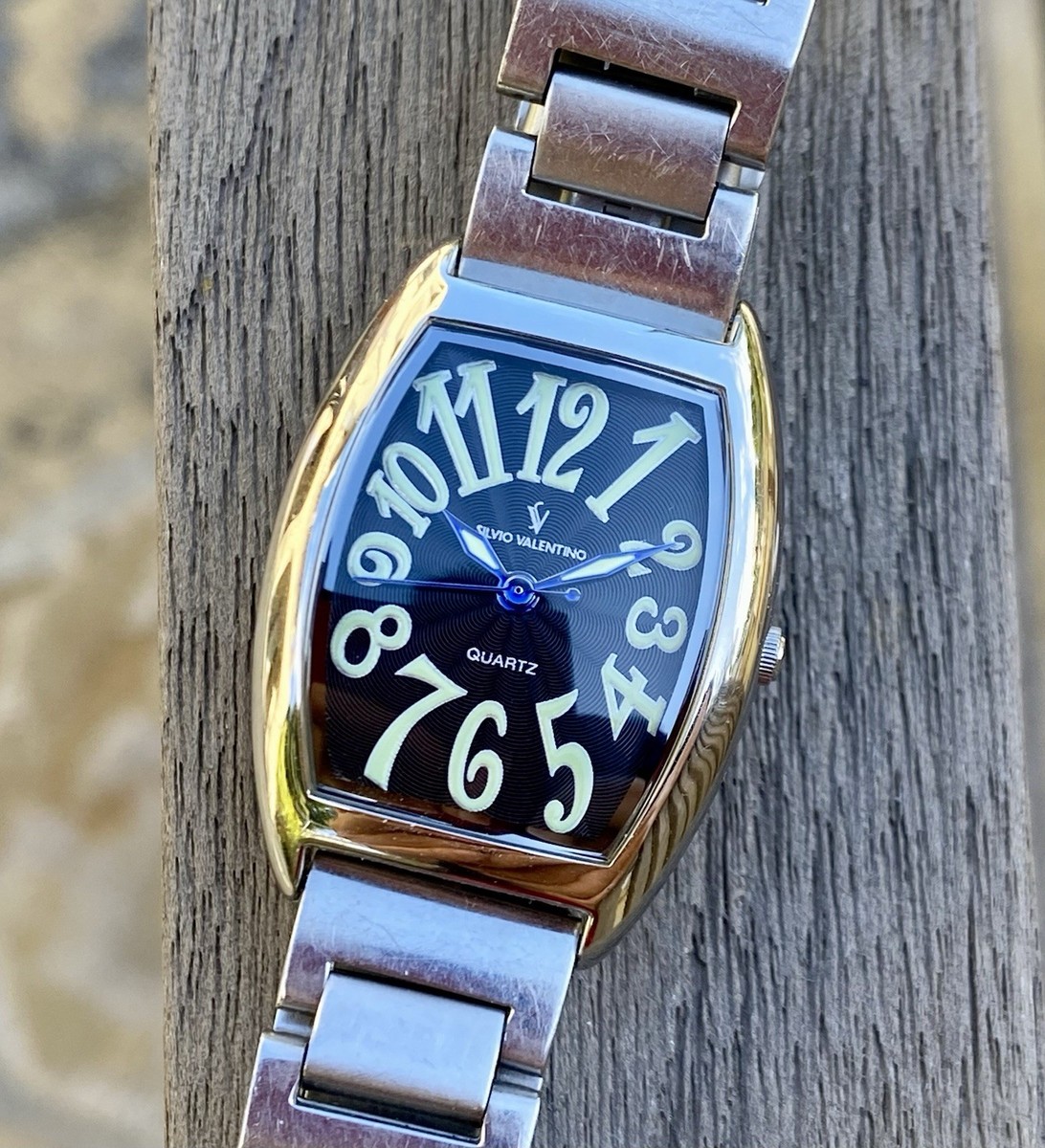 Silvio Valentino Quartz Watch 25mm Tonneau Shaped All Stainless