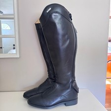 LeMieux Field Riding Boot Black Leather Lace Up Tall Boots Size EU 42, US 10