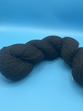 100 Alpaca Yarn Natural True Black 200 Yds Ea 4 2 Ply Worsted Wt 2.8 Oz Ea