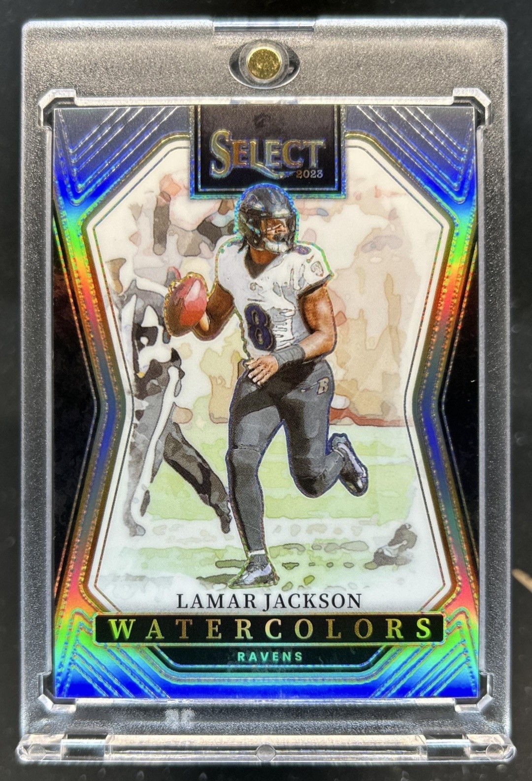2023 Panini Select Lamar Jackson Watercolors #WC-LJA Ravens