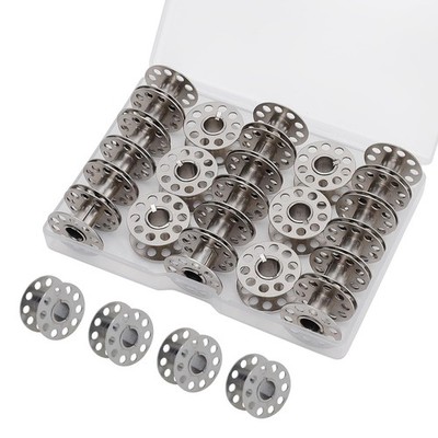28 PCS Universal Metal Sewing Machine Bobbins, Compatible with Singer, Brother