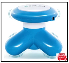 Mini Handheld Massager - Blue - Powerful Massage Vibrations for Muscle Relief &