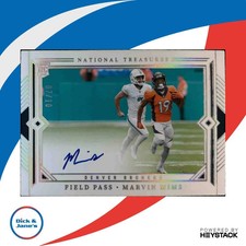 2023 National Treasures Marvin Mims Field Pass Auto Silver /10 Denver Broncos