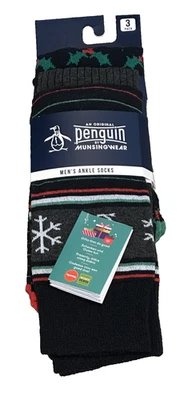 PENGUIN Par Munsingwear Chaussettes Ankle Design Festif 3 Paquet - Photo 1/2
