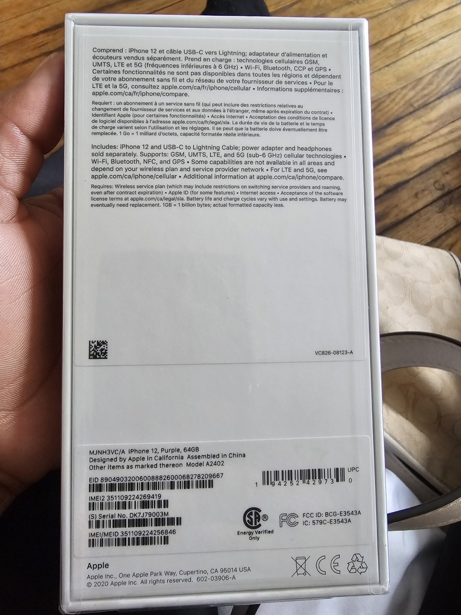 Apple iPhone 12 - 64 GB - Purple (Unlocked) (CA) | eBay