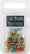 Creative Impressions Mini Painted Metal Paper Fasteners 3mm 100/Pkg-Round - Meta