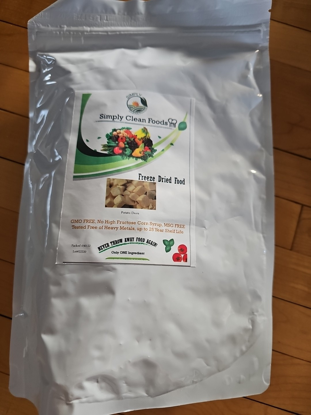 Simply Clean Foods Freeze Dried Potato Dices New