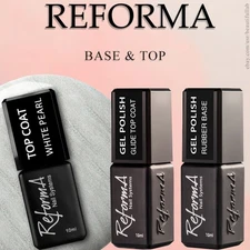 REFORMA BASE/TOP  - Rubber Coat Cover Shimmer Matte Frozen Opal- GEL NAIL POLISH