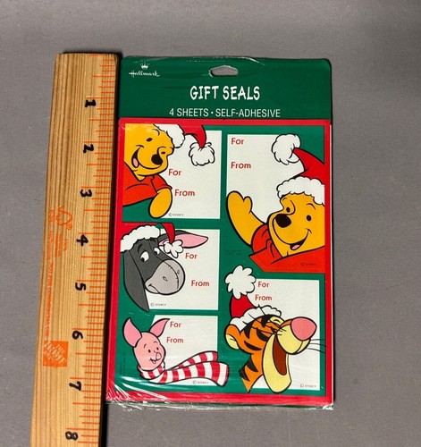 Vintage Hallmark Winnie the Pooh Piglet Tigger Eeyore Gift Seals Tags 4 Sheets - Picture 3 of 4