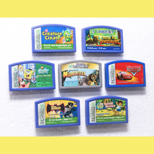 Lotto cartucce gioco LeapFrog Leapster | SpongeBob / Pixar Cars / Batman / Diego + - Foto 1 di 13