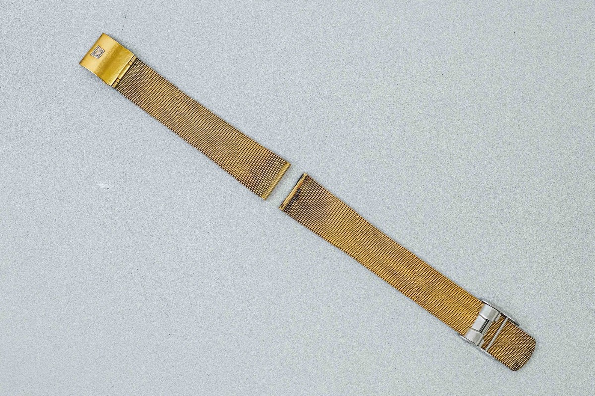 Exc+5** Vintage OMEGA 2057 18mm Milanese Mesh Gold Plated Exc+5** Vintage OMEGA 2057 18mm Milanese Mesh Gold Plated