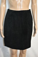 Forenza Skirt Black Leather Suede Size 8 Women's