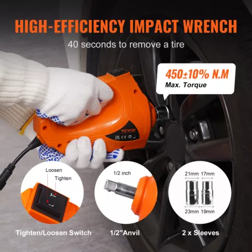 Electric Hydraulic Car Floor Jack 5 Ton 12V with Impact Wrench Inflator Pump - Picture 5 of 13