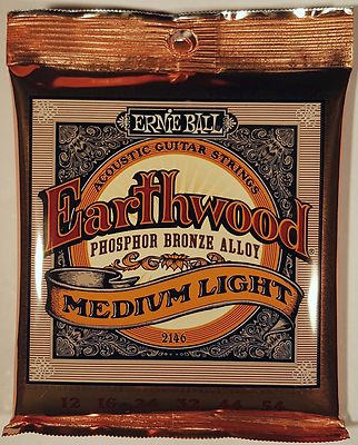 Ernie Ball Earthwood Phosphor Bronze 2146  Medium Light  012-054  3 Stück