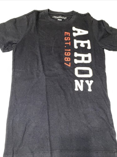 Men's Aeropostale Aero Lot Of 4 Cotton T-Shirt Tag Size XS & S Black Blue & Grey - Picture 10 of 15