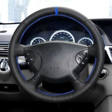 Blauer Streifen Lenkradbezug Leder für Mercedes E-Klasse W211 G-Class W463 02-07