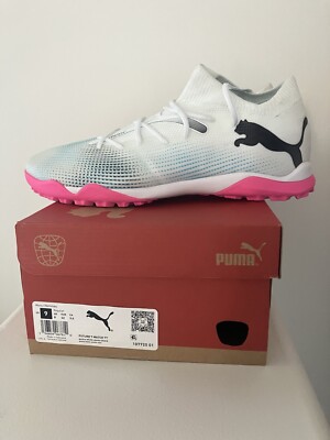 Puma Future 7 Match Turf Mens 9 White/Pink Brand New With Box Soccer Cleats