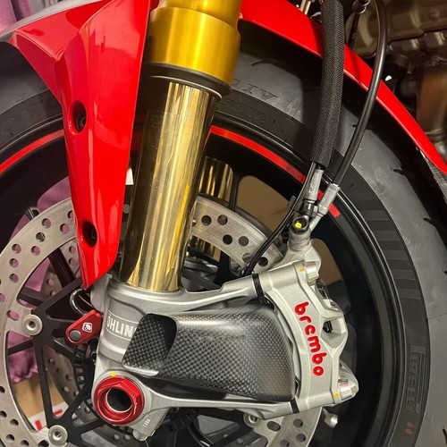 FOR Street Triple 765RS Front Caliper Radiator Cover Ducts Cooling Carbon Fiber - Bild 5 von 8